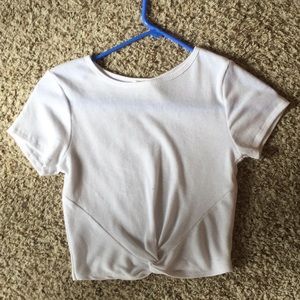 White crop top